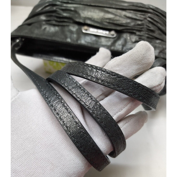 Michael Kors Metallic Gray Leather Zipper Closure Small Shoulder Bag - Picture 5 of 13